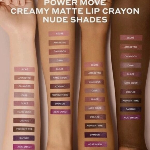 Bite Beauty Power Move Creamy Matte Lip Crayon Amaretto Full Size New Vegan - Picture 7 of 15
